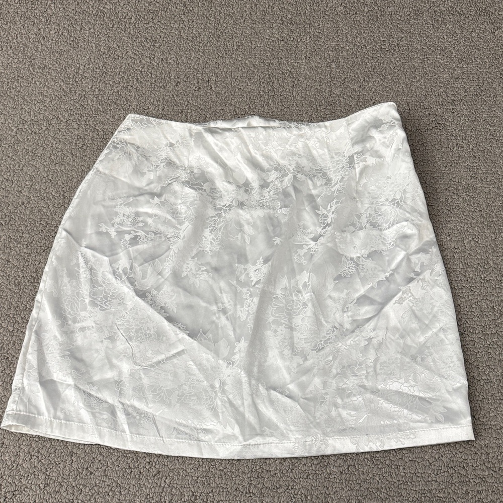 White Lace Mini Skirt - Women's
